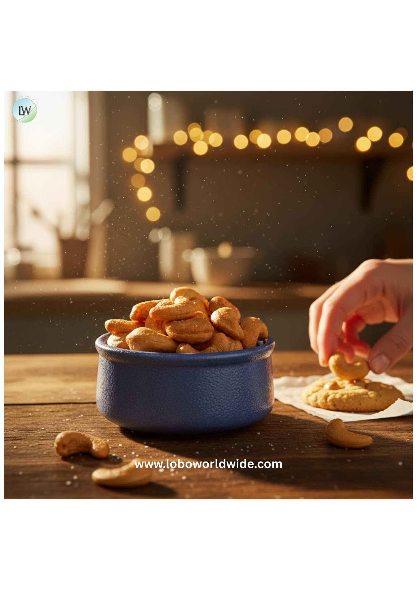 Large Roasted Unsalted Cashews 25 lb.
