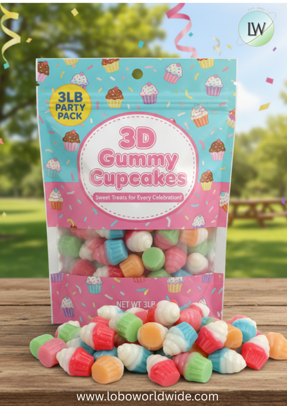 3D Gummy Cupcakes (Various Sizes)