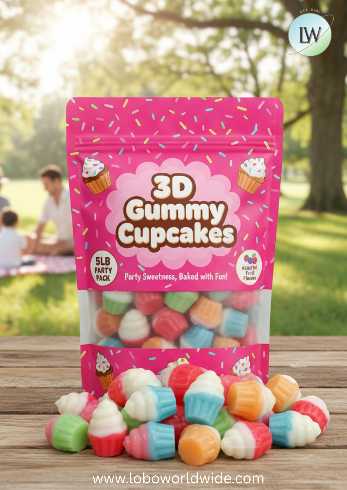 3D Gummy Cupcakes (Various Sizes)