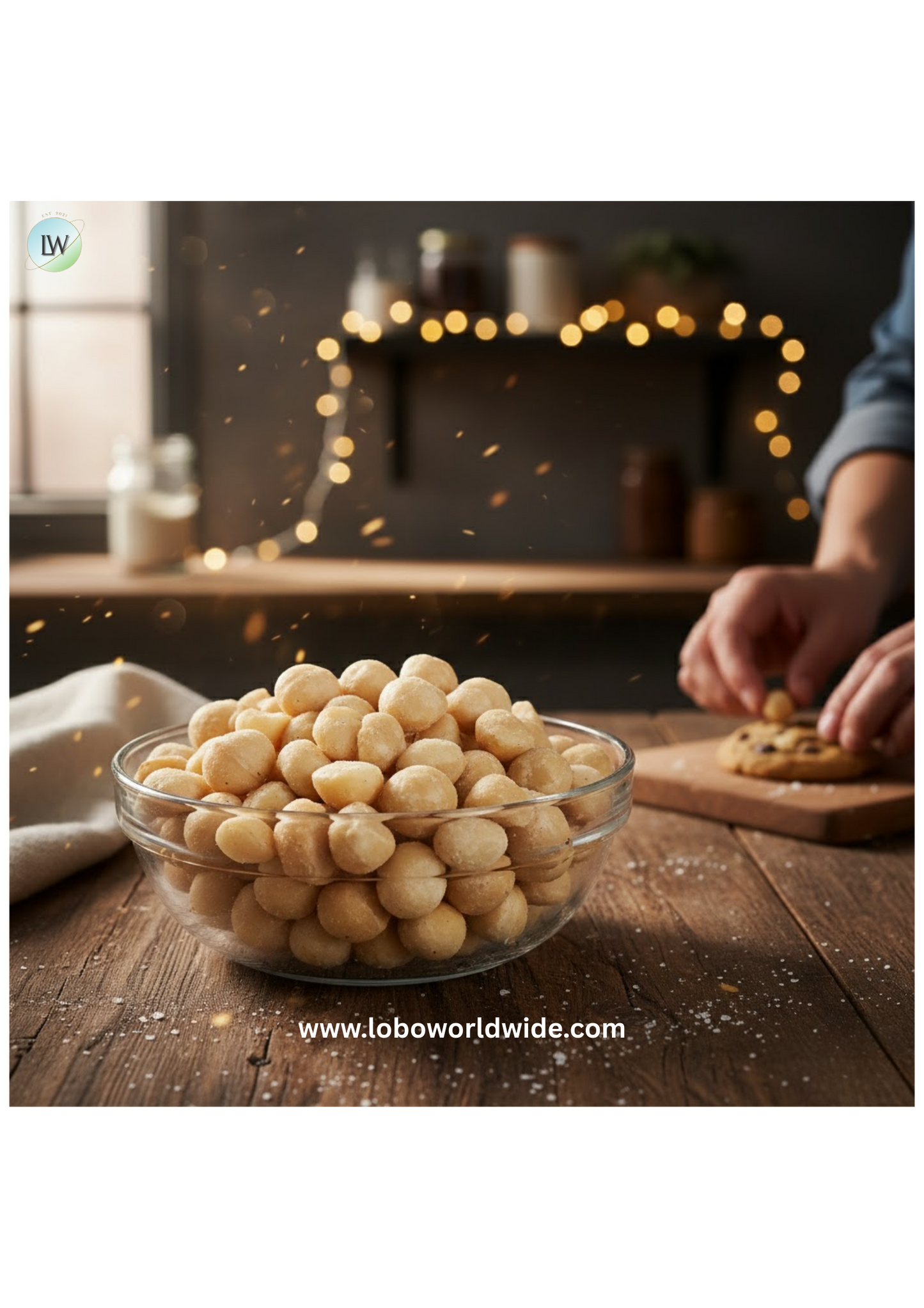 15 lb. Dry Roasted Unsalted Macadamia Nuts