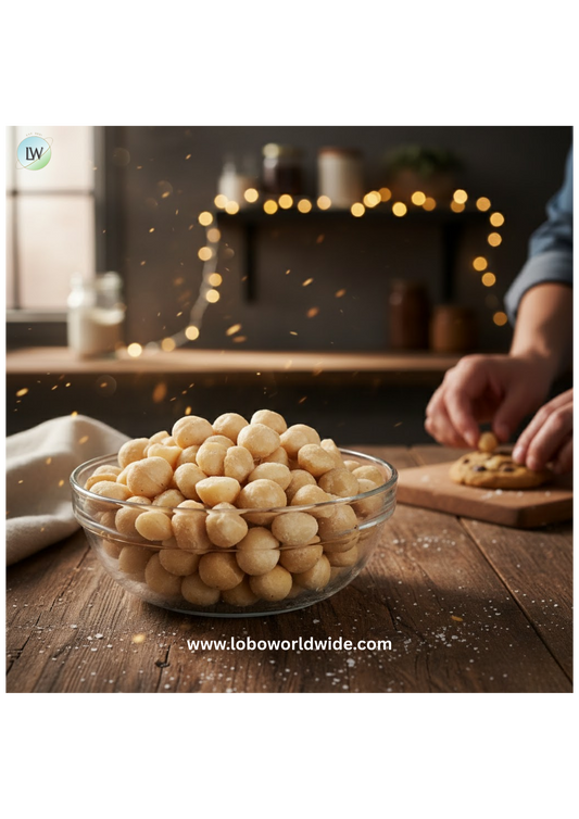 15 lb. Dry Roasted Unsalted Macadamia Nuts