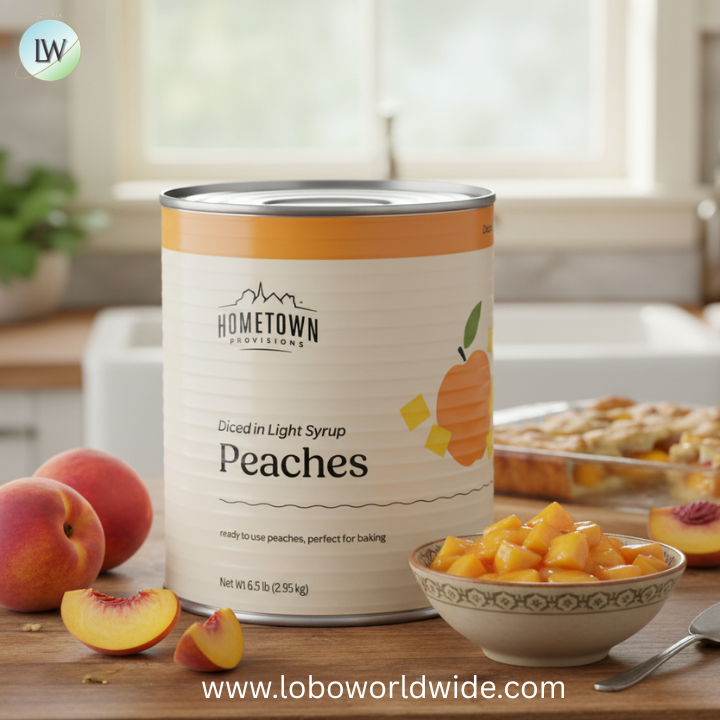 Hometown Provisions #10 Can Peaches in Light Syrup - 6/Case