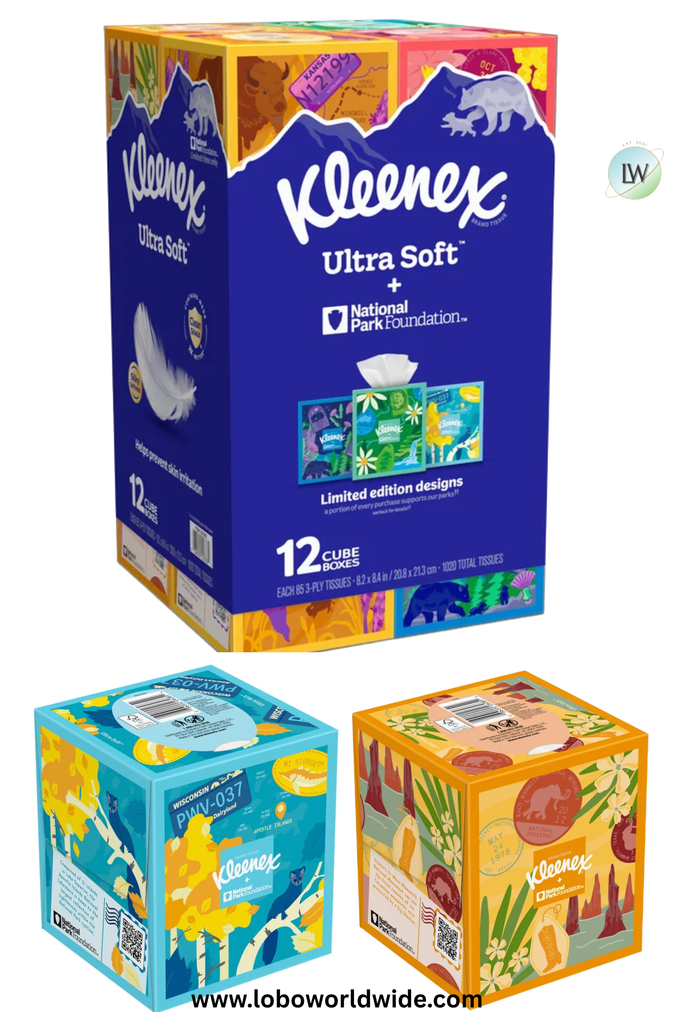 Kleenex Ultra Soft Facial Tissue, 3-Ply, 85-count, 12-pack