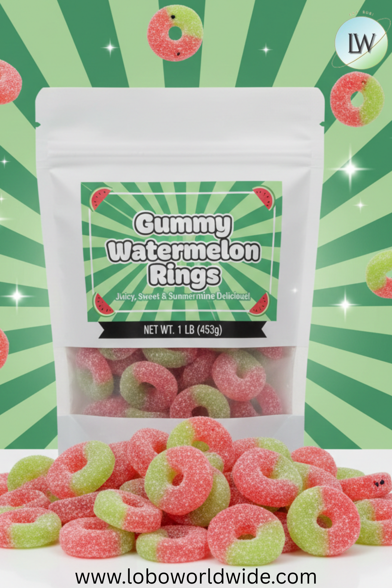 Gummy Watermelon Rings (Various sizes)