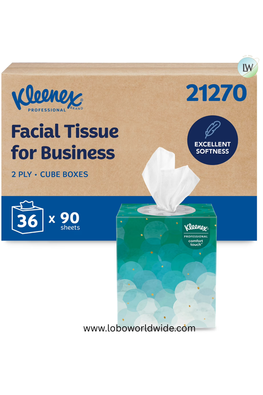 Kleenex Professional Facial Tissue, 2-Ply, 3,240 Tissues, 36 Cube Boxes