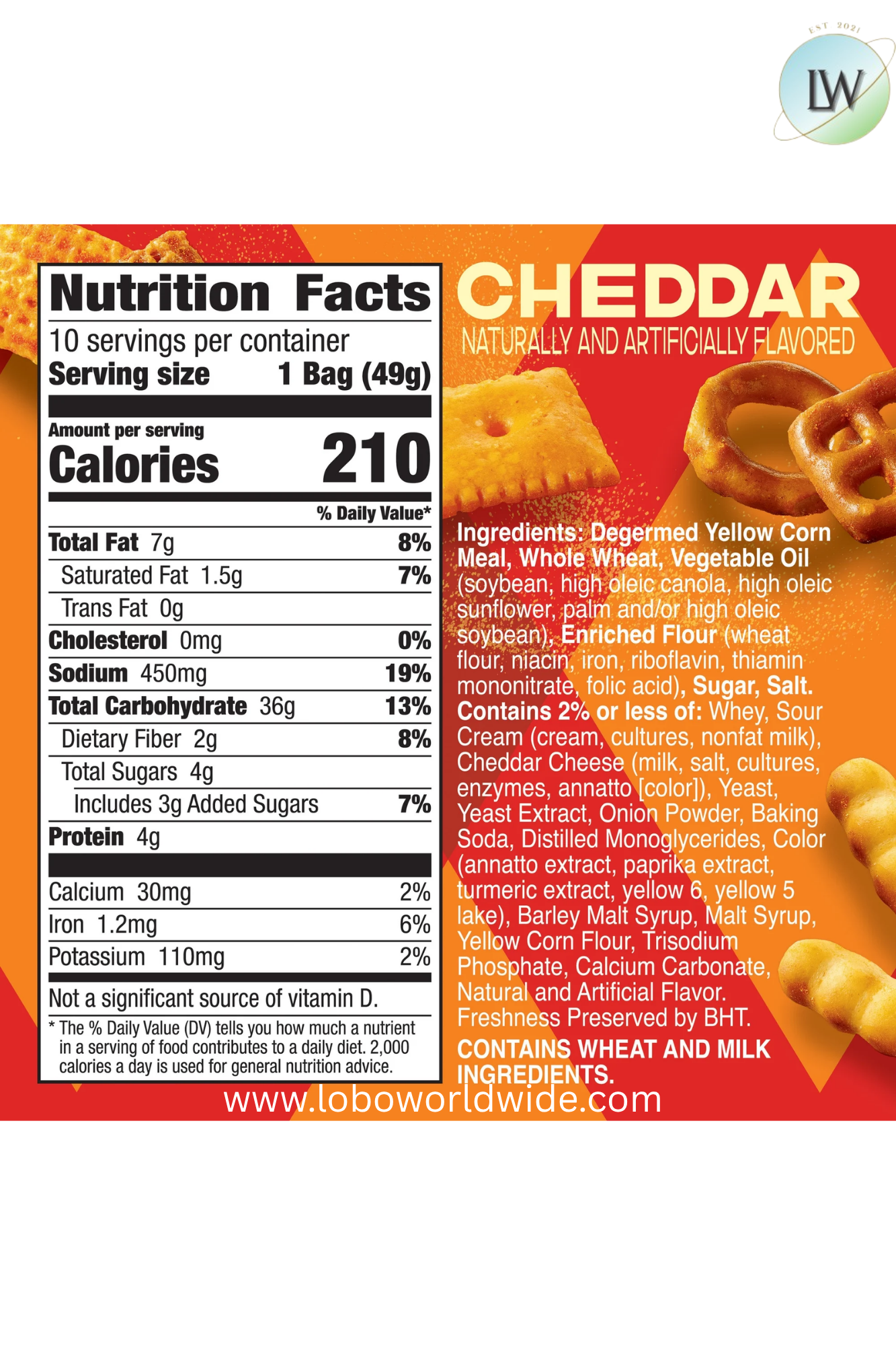 Chex Mix Cheddar Snack Mix, 1.75 oz (Various Sizes)