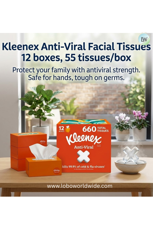 Kleenex Anti-Viral Facial Tissues, (55 tissues/box)