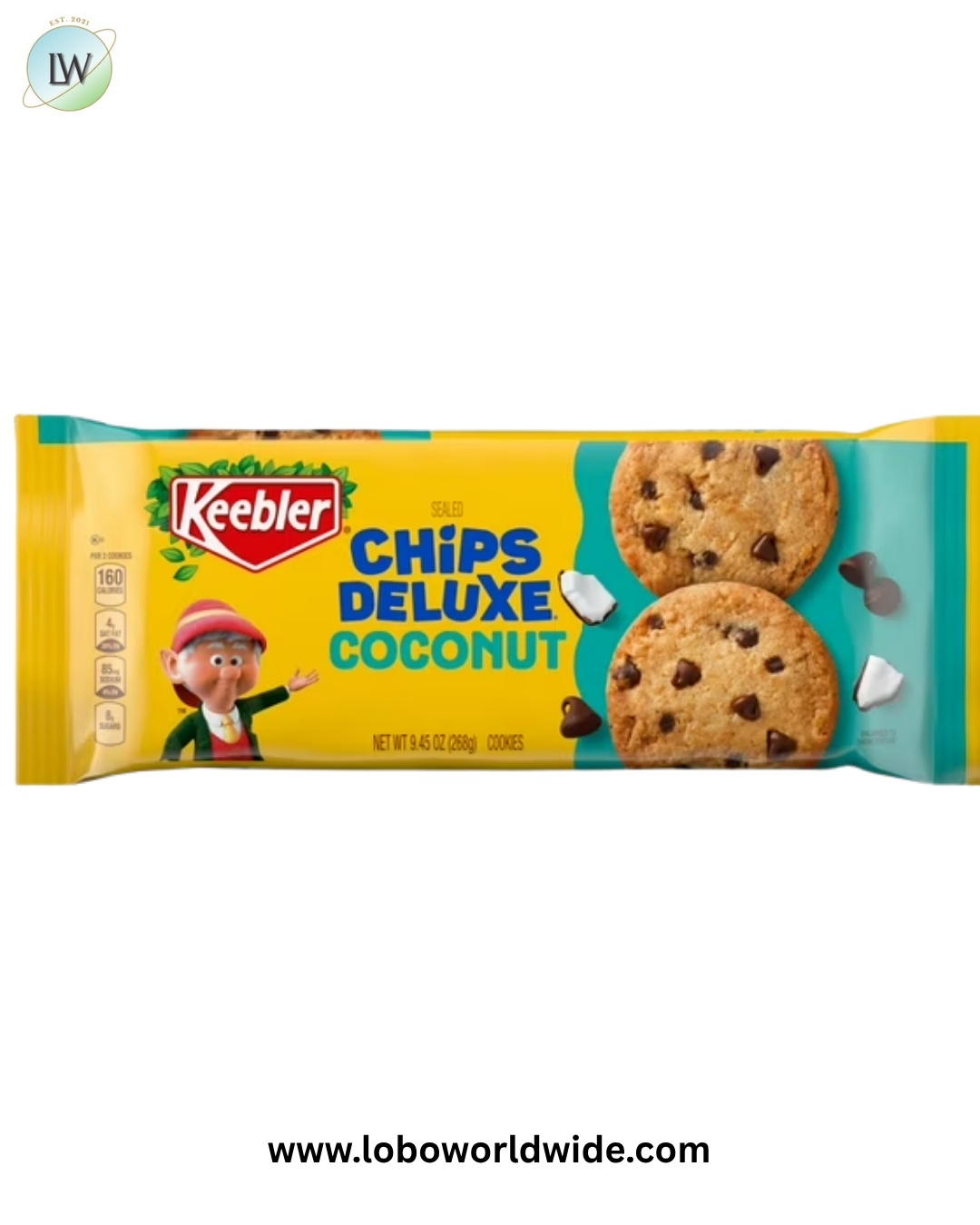 (4 pack) Keebler Chips Deluxe Coconut Baked Cookies, 9.45oz