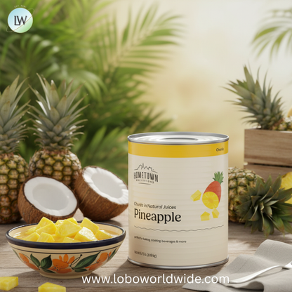 Hometown Provisions #10 Can Pineapple in Natural Juice - 6/Case