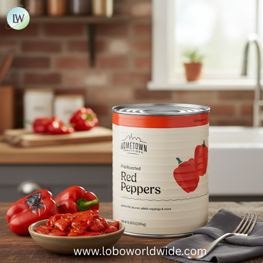 Hometown Provisions #10 Can Roasted Red Bell Peppers - 6/Case
