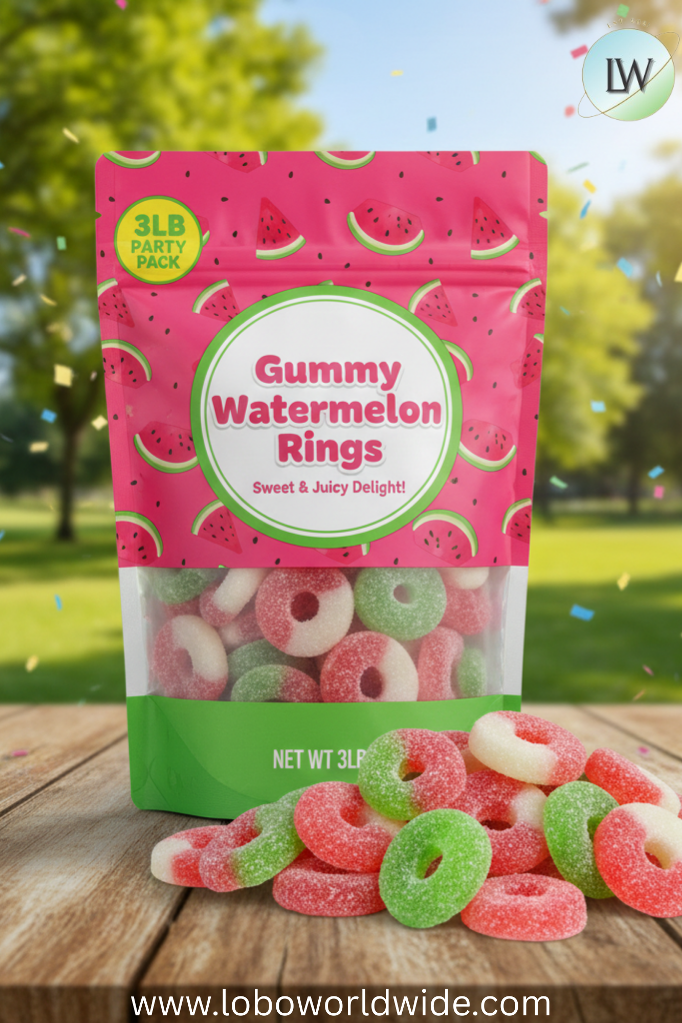 Gummy Watermelon Rings (Various sizes)