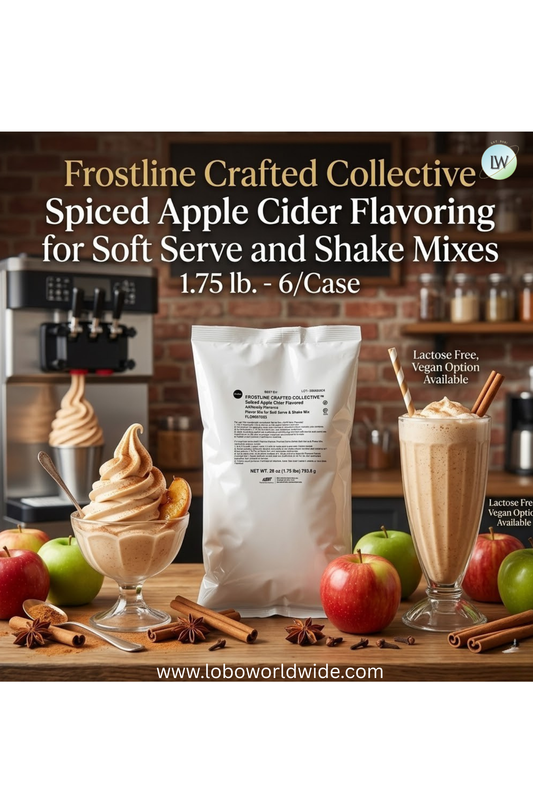 Frostline Spiced Apple Cider Soft Serve Mix, 1.75 lb. (Pack of 6)