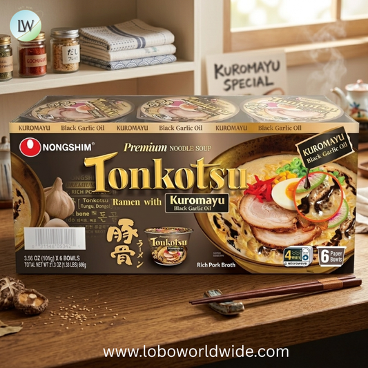 Nongshim Premium Tonkotsu Kuromayu Noodle Soup 6 pk.