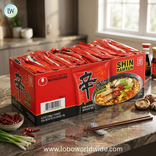 Nongshim Shin Ramyun Spicy Beef Ramen Noodle Soup, 4.23 oz., 10 pk.