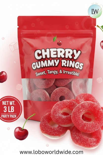Bulk Cherry Gummy Rings (Various Sizes)