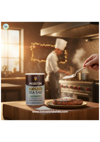 Morton 4.4 oz. Fine Sea Salt - 12/Case