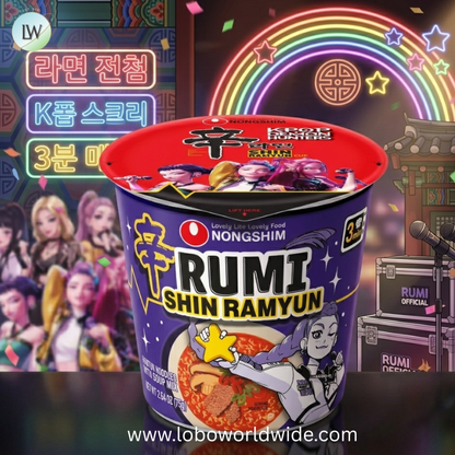 Nongshim K-Pop Demon Hunters Shin Ramyun Spicy Beef Ramen Noodle Soup Cup, 2.64oz X 3 Count, Shelf-Stable(PACK OF 3)