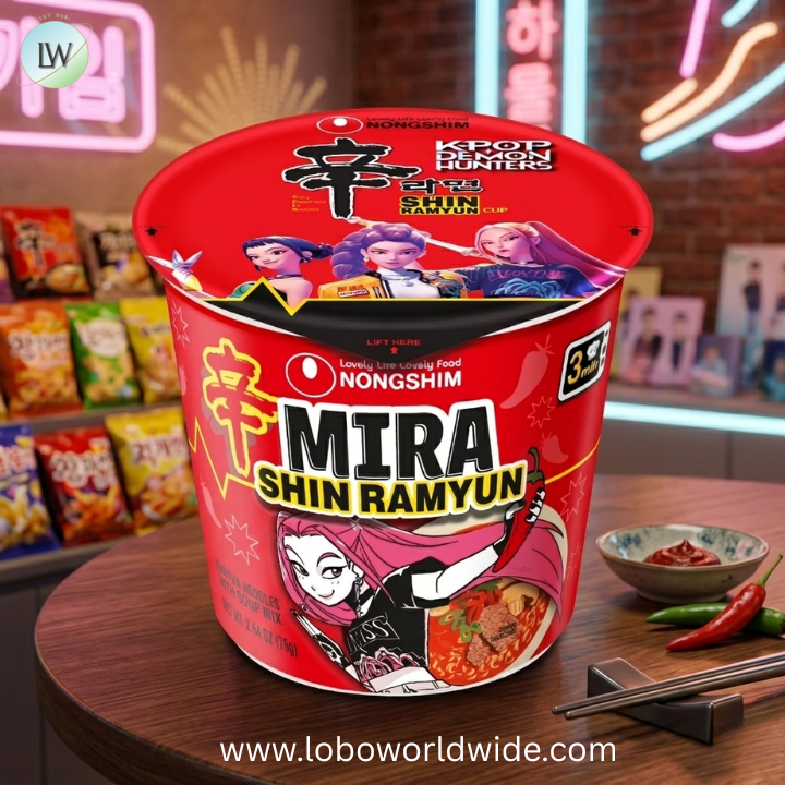 Nongshim K-Pop Demon Hunters Shin Ramyun Spicy Beef Ramen Noodle Soup Cup, 2.64oz X 3 Count, Shelf-Stable(PACK OF 3)