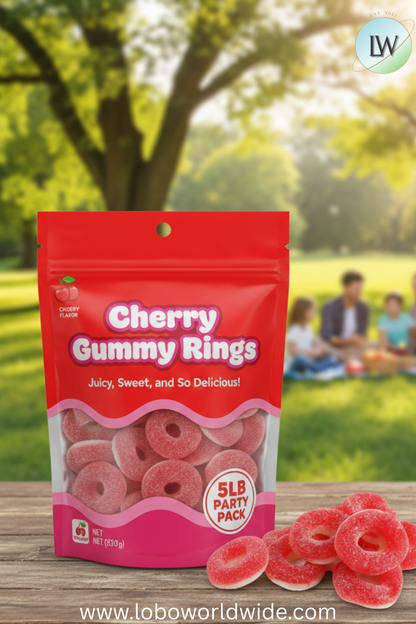 Bulk Cherry Gummy Rings (Various Sizes)
