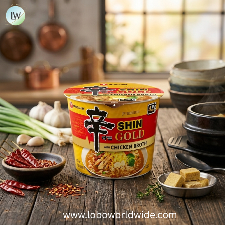 (2 pack) Nongshim Shin Gold Big Bowl Ramen Noodle Soup, 3.56oz X 1, Shelf-Stable