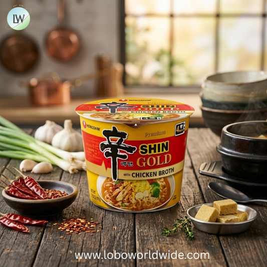(2 pack) Nongshim Shin Gold Big Bowl Ramen Noodle Soup, 3.56oz X 1, Shelf-Stable