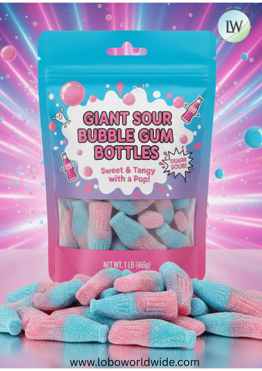 Giant Sour Bubble Gum Bottles(Various Sizes)