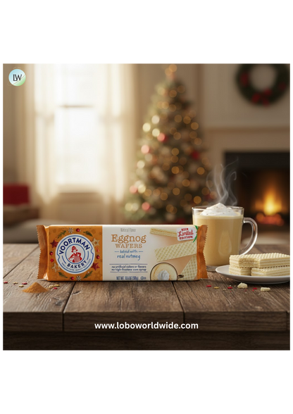 VOORTMAN BAKERY Eggnog Wafers, Baked with Real Nutmeg - 10.6 oz