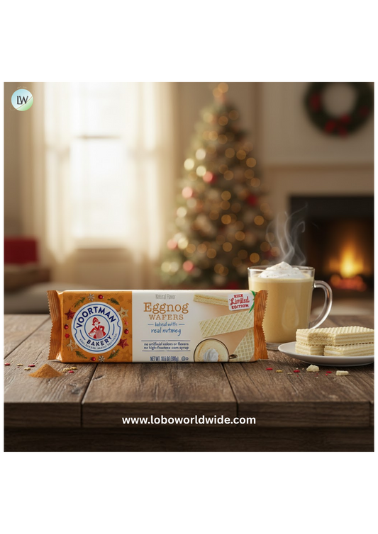 VOORTMAN BAKERY Eggnog Wafers, Baked with Real Nutmeg - 10.6 oz