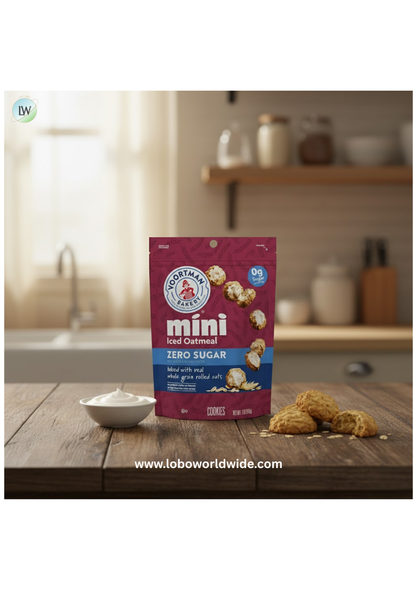Voortman Sugar Free Iced Oatmeal Mini Cookies