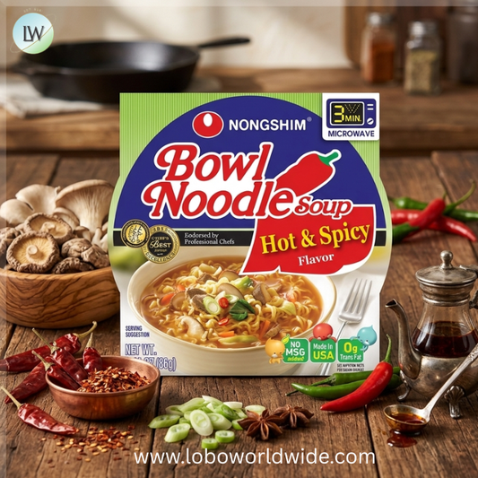 Nong Shim Hot & Spicy Bowl Noodle Soup, 12 pk./3.03 oz.