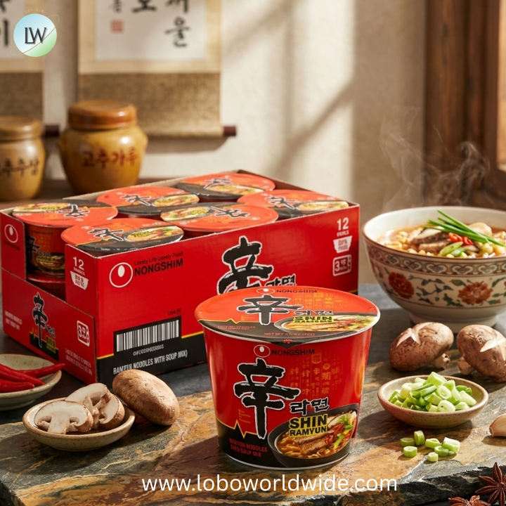 Nongshim Shin Ramyun Bowl Noodles, Spicy Korean Signature Instant Ramyun, Rich Beef Flavored Broth, Quick and Easy, Microwaveable Bowl, 3.03 oz (Pack of 12)
