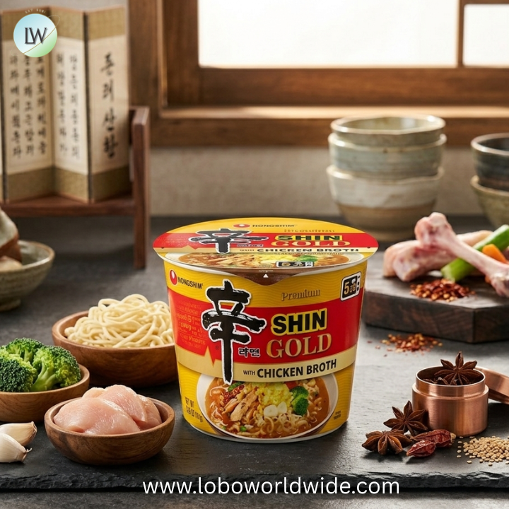 Nongshim Ramen Noodles, Gourmet Instant Ramen bowl, Premium Microwavable Noodle Soup, Shin Gold, 3.56 Ounce (Pack of 6)