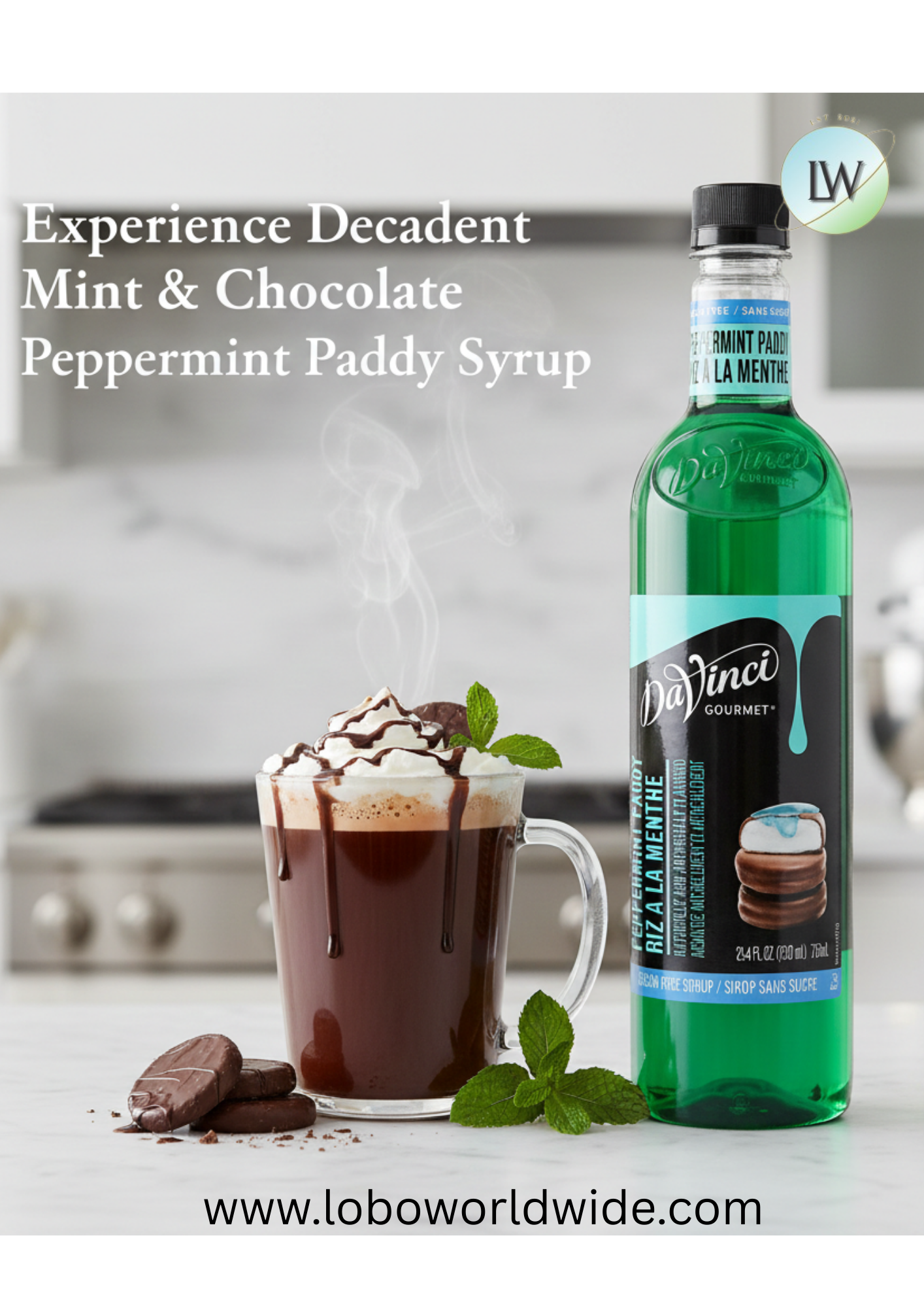 DaVinci Gourmet Sugar-Free Flavoring Syrup 750 mL - 4/Case (Various Flavors)