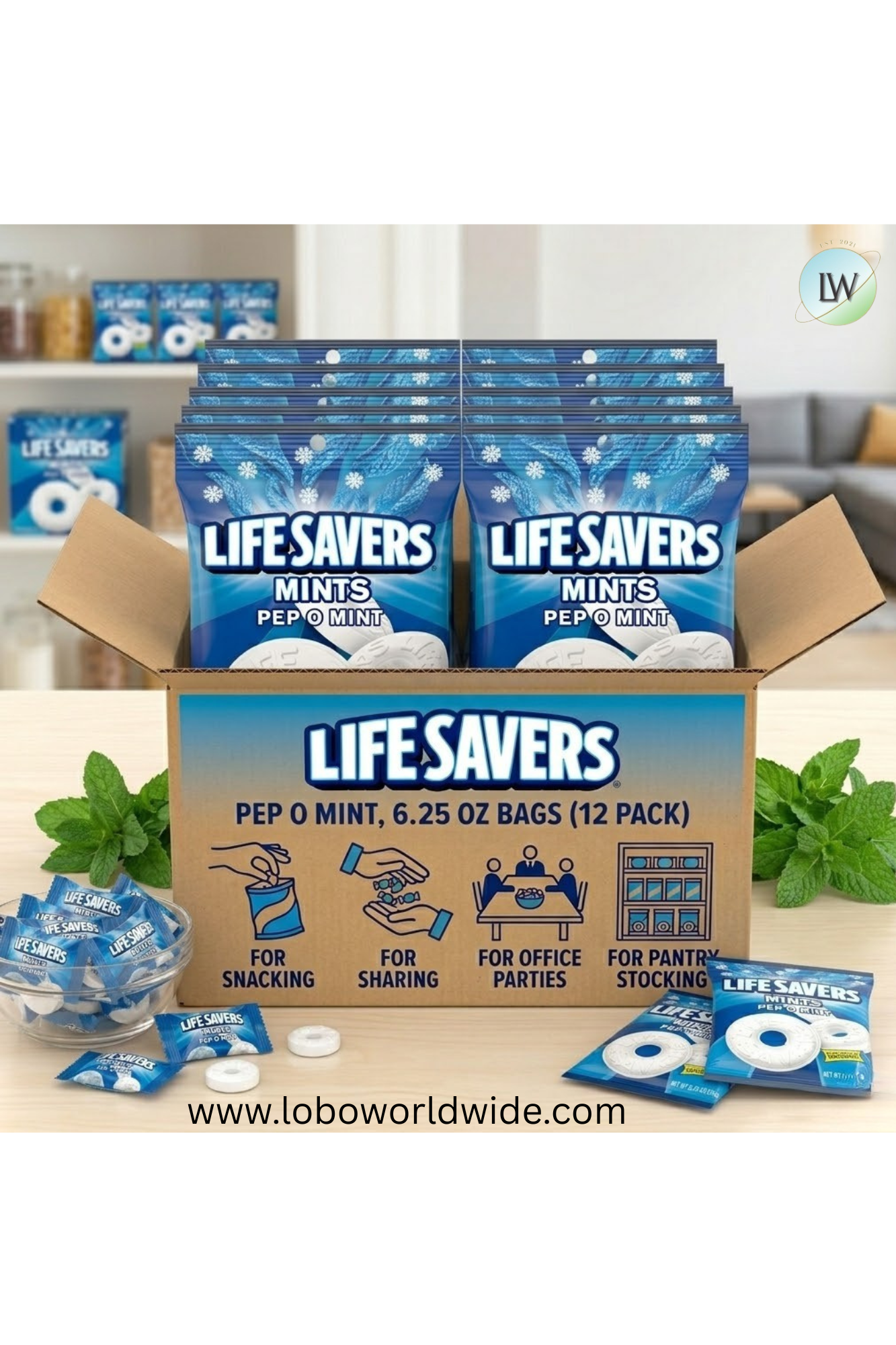 Life Savers, 6.25 oz Bags, (Pack of 12)(Various Flavours)
