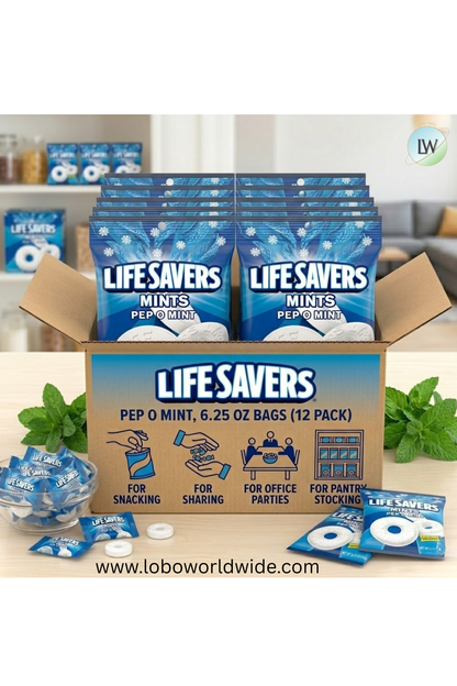 Life Savers, 6.25 oz Bags, (Pack of 12)(Various Flavours)