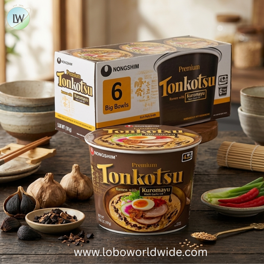 Nongshim Tonkotsu Ramen with Kuromayu Noodle Big Bowl, 3.56 Ounce (Pack Of 6)