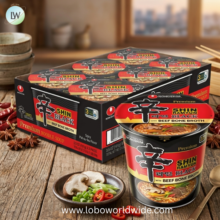 Nongshim Shin Black Noodle Soup, Spicy, 3.5 Ounce (Pack of 6)