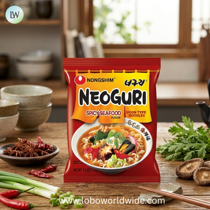 Nongshim Neoguri Spicy Seafood with Udon-Style Noodle, 4.2 Ounce