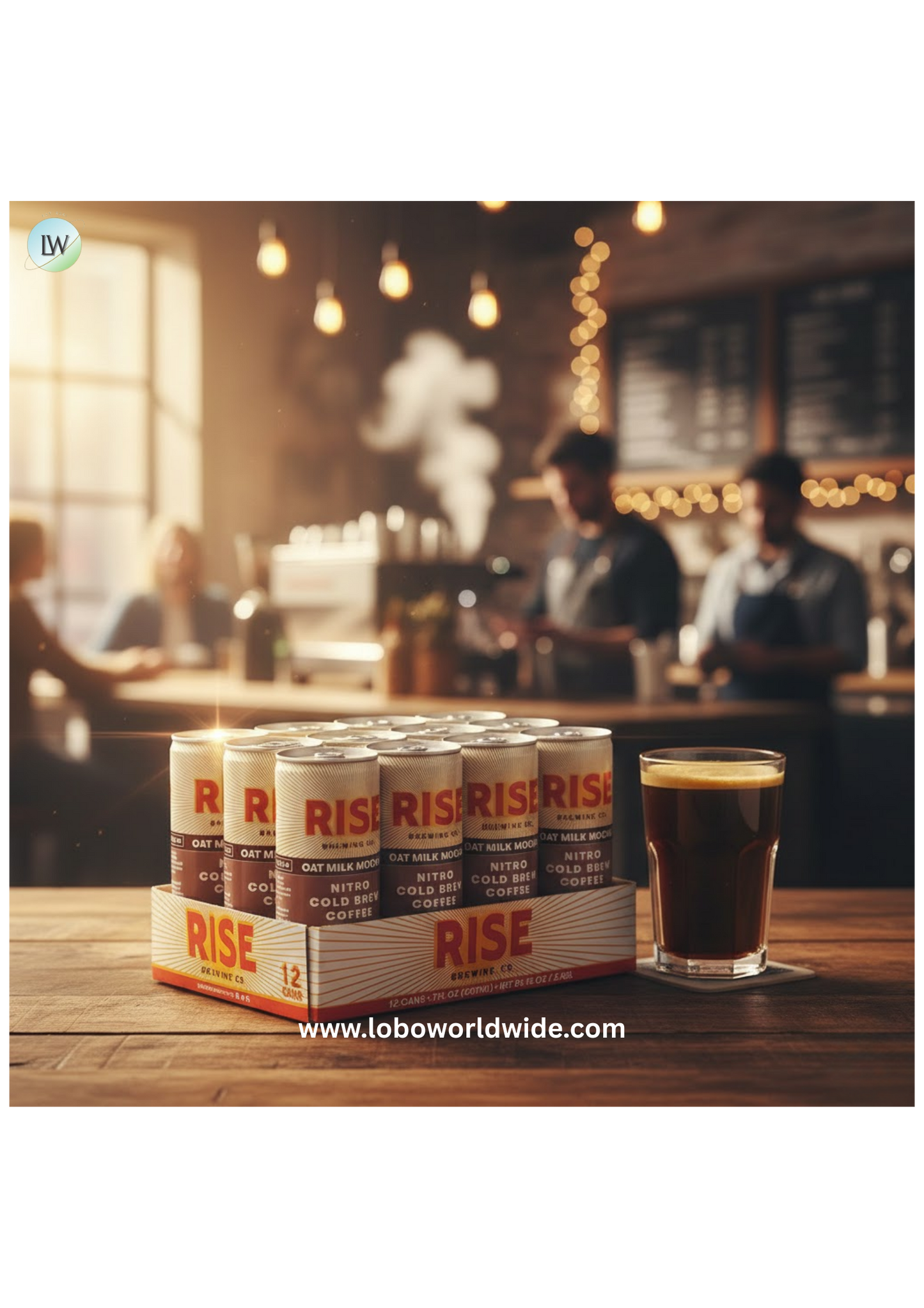 Rise Brewing Co. Organic Oat Milk Mocha Nitro Cold Brew Coffee 7 fl. oz. - 12/Case