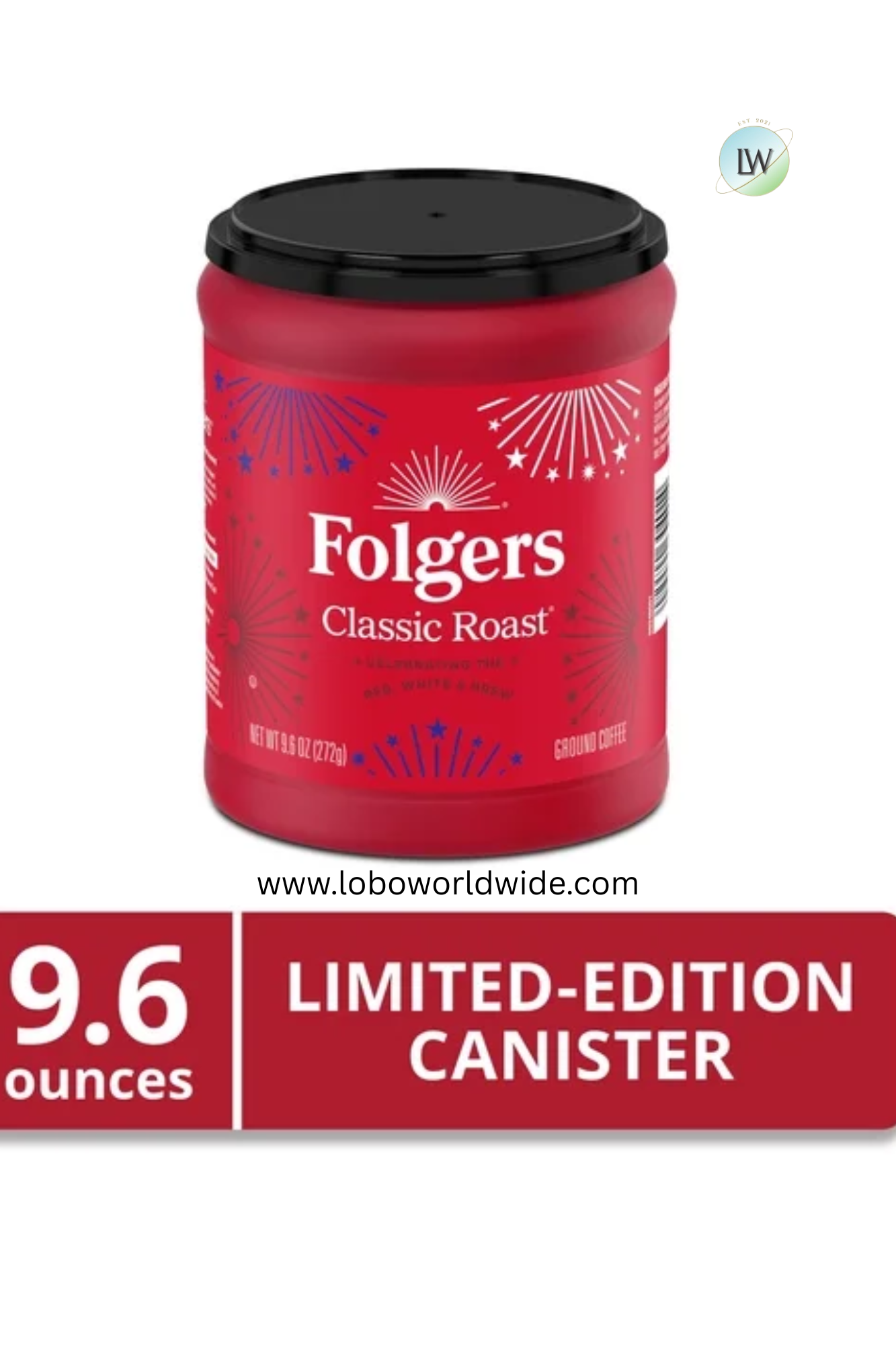 Folgers Ground Coffee, Medium Roast, 9.6 oz Canister