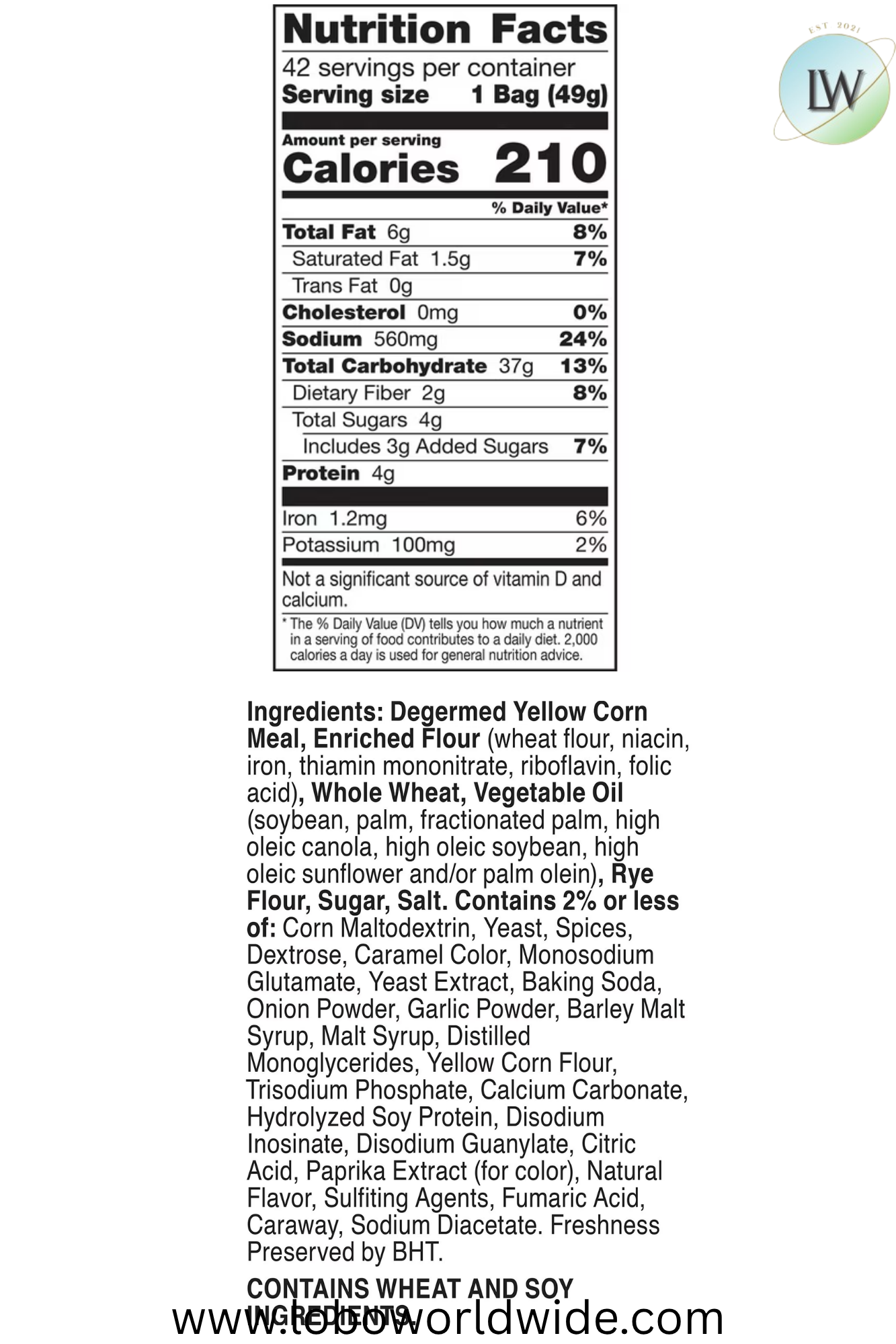 Chex Mix Traditional Savory Snack Mix, 1.75 oz., (Pack of 42)
