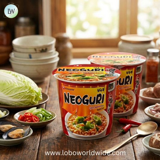 Nongshim Ramen Noodles, Gourmet Instant Ramen cup, Premium Microwavable Noodle Soup, Neoguri Spicy Seafood, 2.64 Ounce