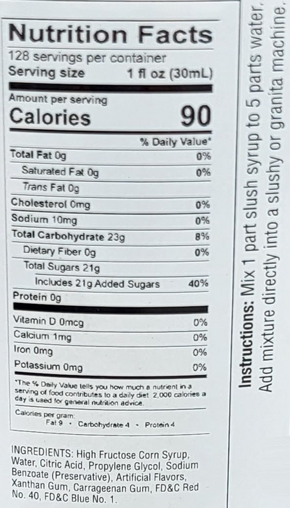 TableTop King 1 Gallon Grape Slushy Syrup