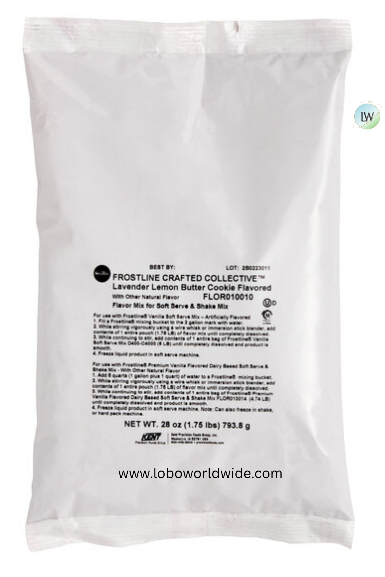 Frostline Lavender Lemon Butter Cookie Flavor, 1.75 lb. (Pack of 6)