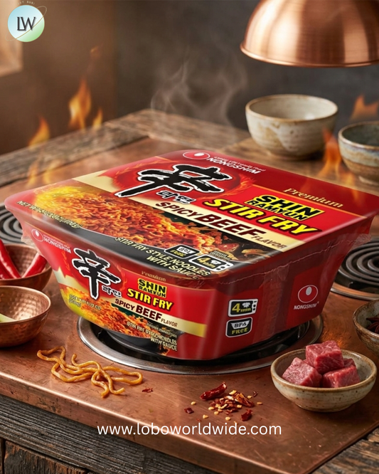 Nongshim Ramen Noodles, Gourmet Instant Ramen Bowl, Premium Microwavable Noodle, Stir-Fry Square, 3.73 Ounce (Pack of 6)