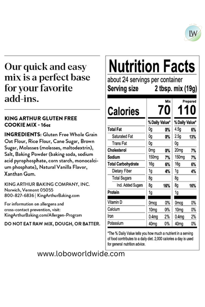 King Arthur, Gluten-Free Cookie Mix, 16 oz.