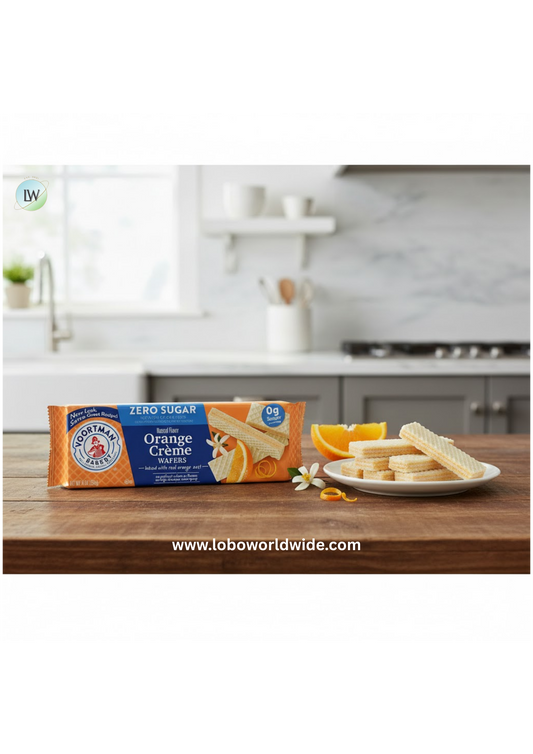 VOORTMAN Bakery Zero Sugar Orange Creme Wafer Cookies 9 oz