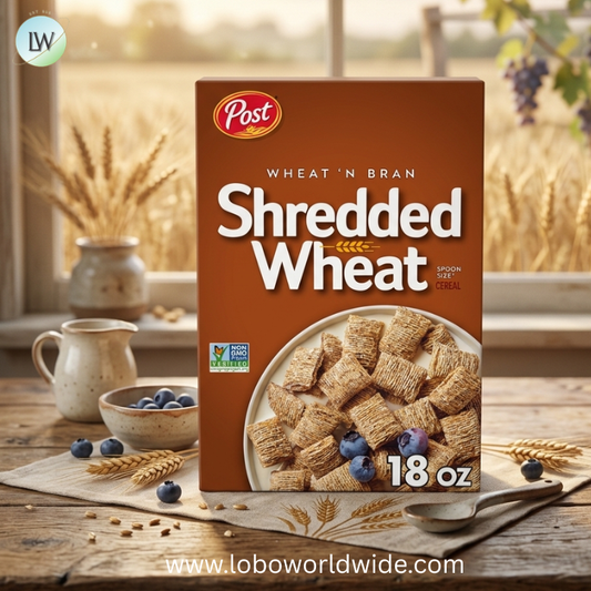 Post Wheat n Bran® Shredded Wheat, Breakfast Cereal, Excellent Source of Fiber, Kosher.