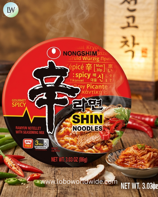 Nongshim Gourmet Spicy Shin Bowl Noodle Soup, 3.03 Ounce -- 12 per case