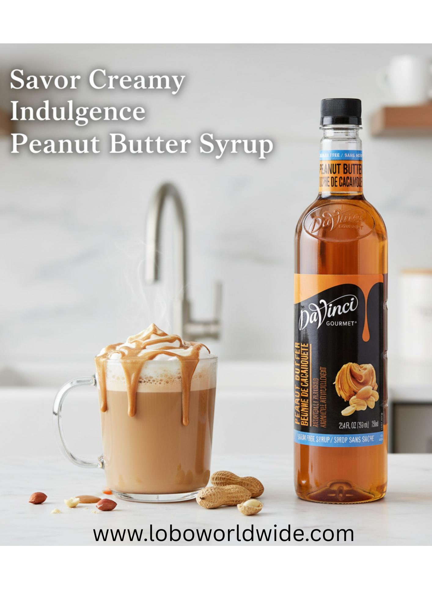 DaVinci Gourmet Sugar-Free Flavoring Syrup 750 mL - 4/Case (Various Flavors)